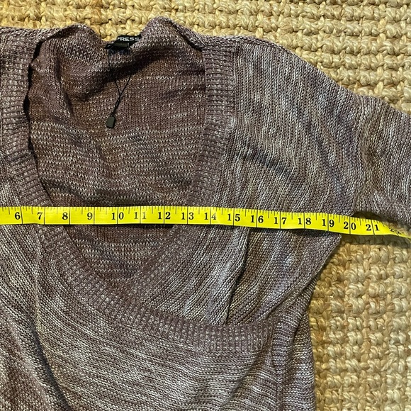 Express S Purple Knit Wrap Front Cross Sweater - Picture 8 of 8